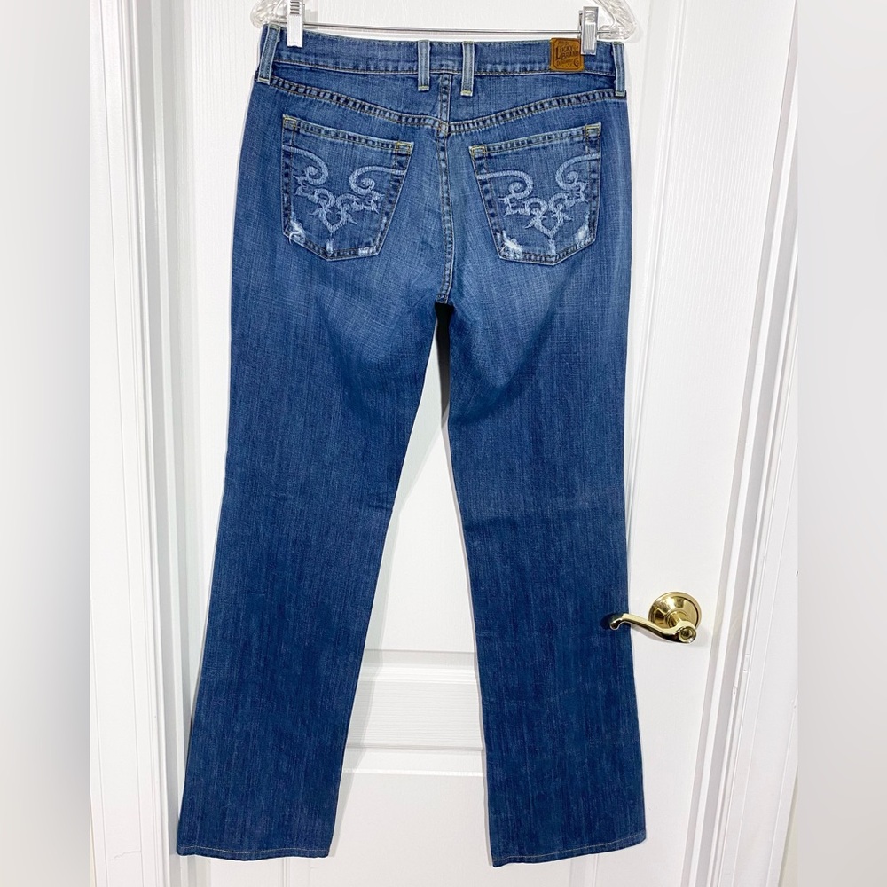Y2K Lucky Brand Classic Rider Embroidered Pocket Bootcut Jeans USA MADE 8 / 29